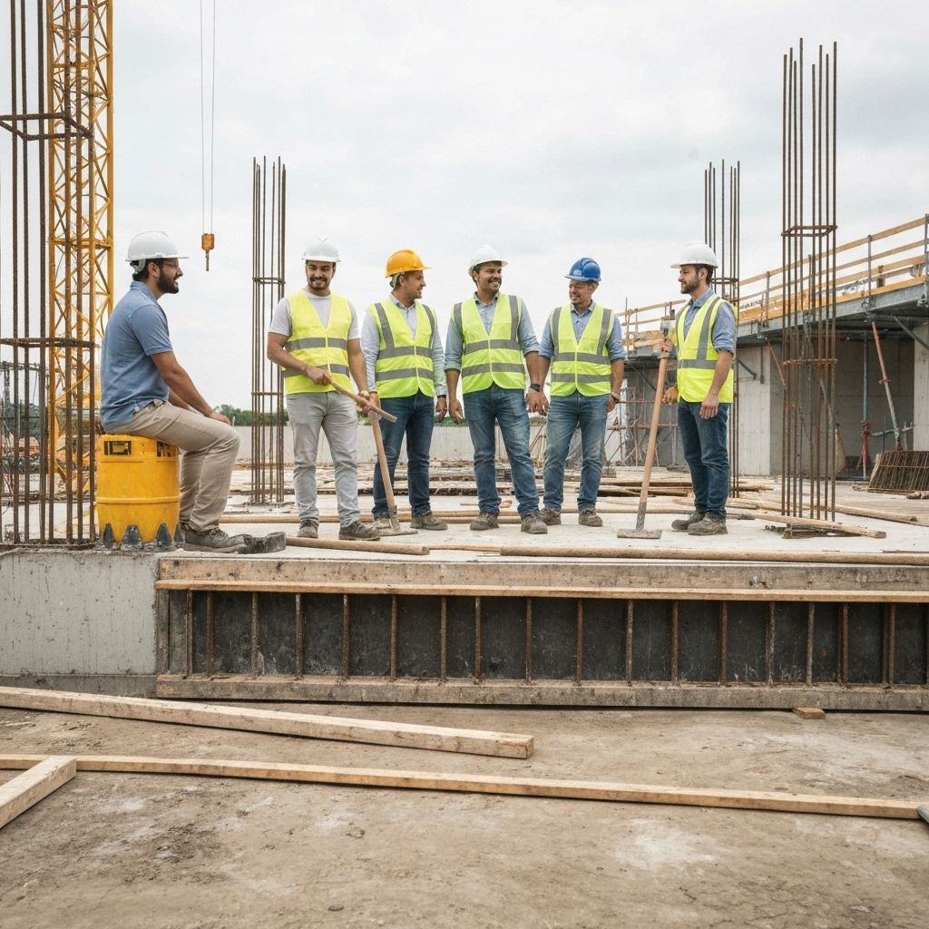 Professional construction team